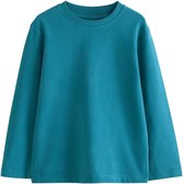 Next - Jongens - Comfortabel T-shirt met lange mouwen - Petroleumblauw