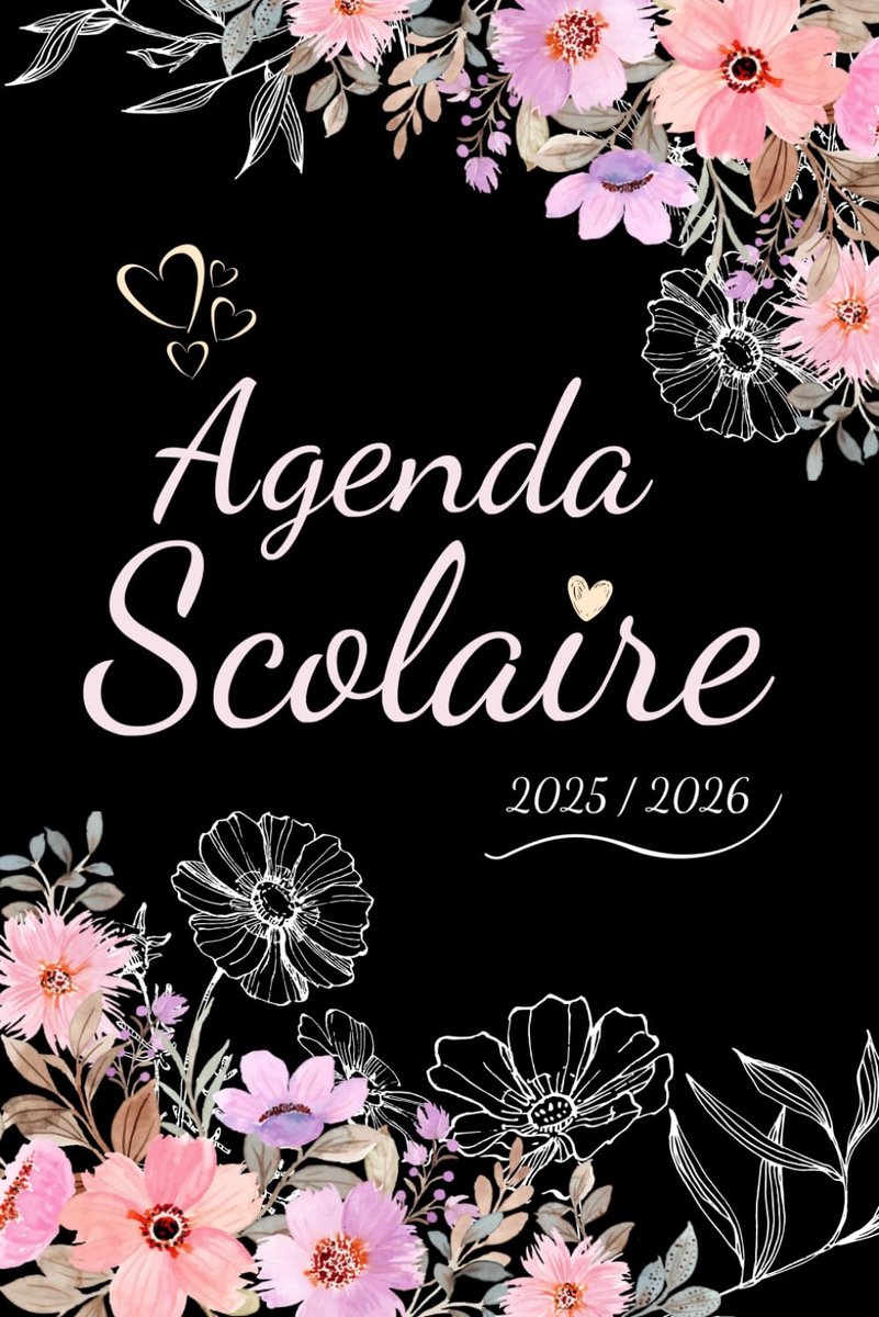 SnelShoppen - Agenda Scolaire 2025 2026 Fleur | A5 Planificateur Semainier voor School | Van September tot Juli | Voor Jongens en Meisjes | Perfect vo