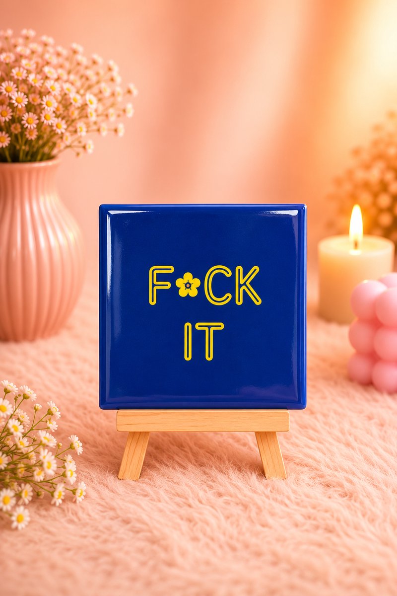 Tegeltje "FCK IT" | Viva Femme | Tegeltjes met tekst | Decoratie | Wonen | Cadeau | Spreuktegel | Humor