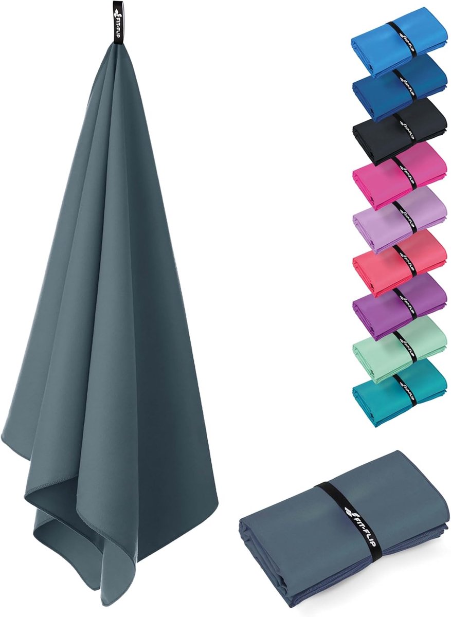Microvezel handdoeken - compact, lichtgewicht - 1 stuk - Cool Grey - 50x30cm