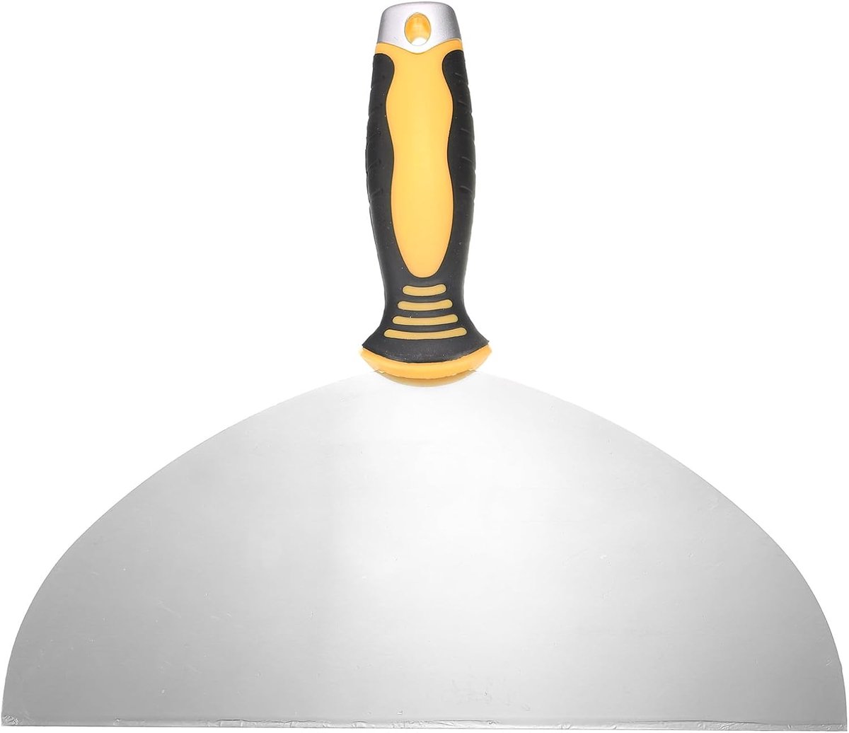 Thijox - Spatelmes 10 Inch van Hoogwaardig Koolstofstaal - Flexibele Verfschraper voor Gipsplaat, Cement, Behanglijm met Ergonomische Grip en Metalen