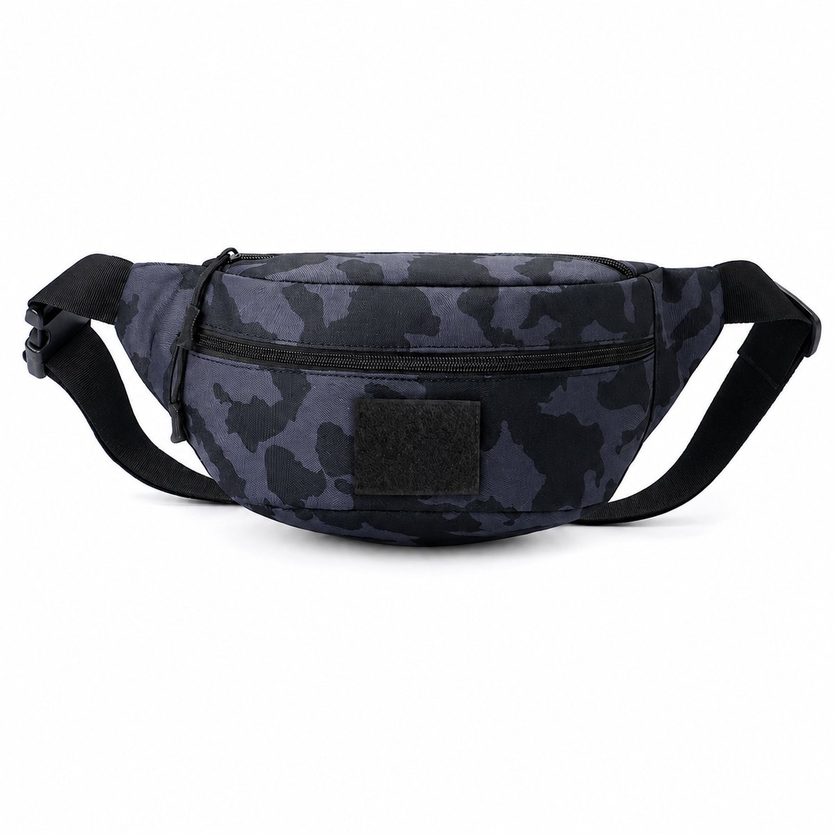 Waterdichte Heuptas van Oxford-stof - Camouflage Fanny Pack voor Heren & Dames - Verstelbare Crossbody Tas en Borsttas - Sport Heuptasje met Meerdere Zakken voor Wandelen, Fietsen en Festivals - Camo blauw