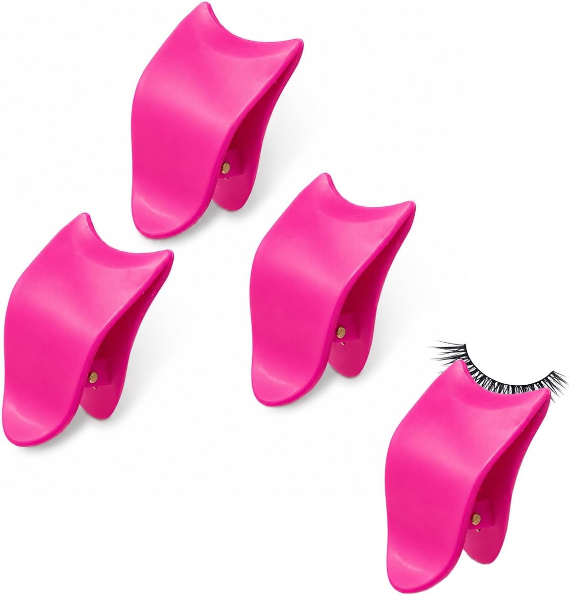 Thijox - 3 Stuks Wimpercurlers - Draagbare Wimperkruller voor Make-up - Lichtgewicht Roze Applicator - Perfect voor Vrouwen en Meisjes, Thuisgebruik e