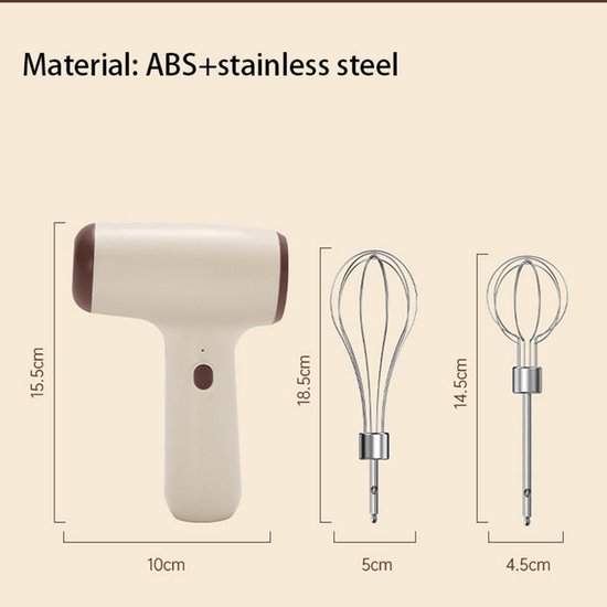KZQ 5-snelheden elektrische handmixer met dubbele gardes - Snoerloos keukenapparaat voor bakken en koken - Compact en krachtig voor thuisgebruik - Geel van kzq — afbeelding 4