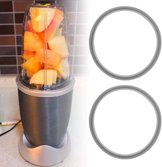 Vervangingsset Afdichtringen - Rubberen Pakkingen - Perfecte Montage - Wit - Siliconenmaterialen - Geschikt voor Nutri Juicer 900W - 2 Stuks — afbeelding 2