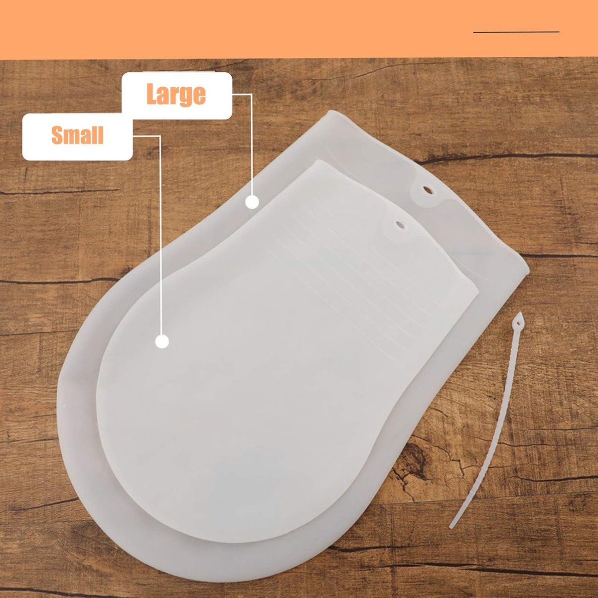 SnelShoppen - Silicone Mengzak Dough Bag Kneedzak Multifunctionele Herbruikbare Spuitzak voor Deeg Gebak Taart Veilig Keuken Bakgereedschap (1 Grote &
