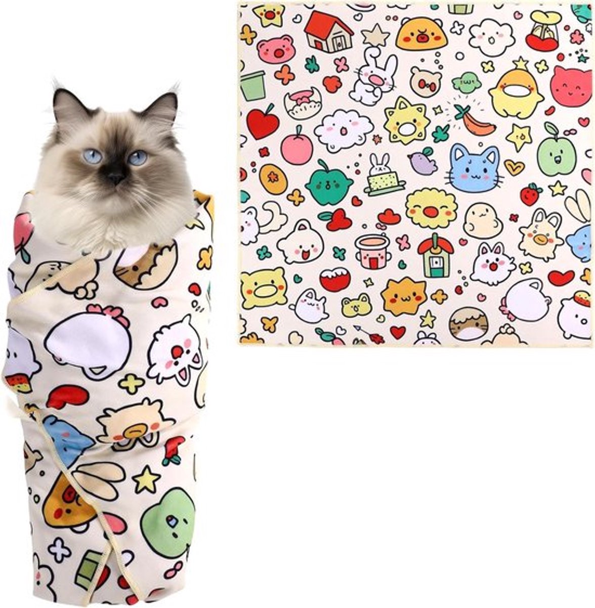 Kattenklem voor nagels, zelfklevend zacht verband, verstelbaar ter voorkoming van ontsnappen, 55x55cm