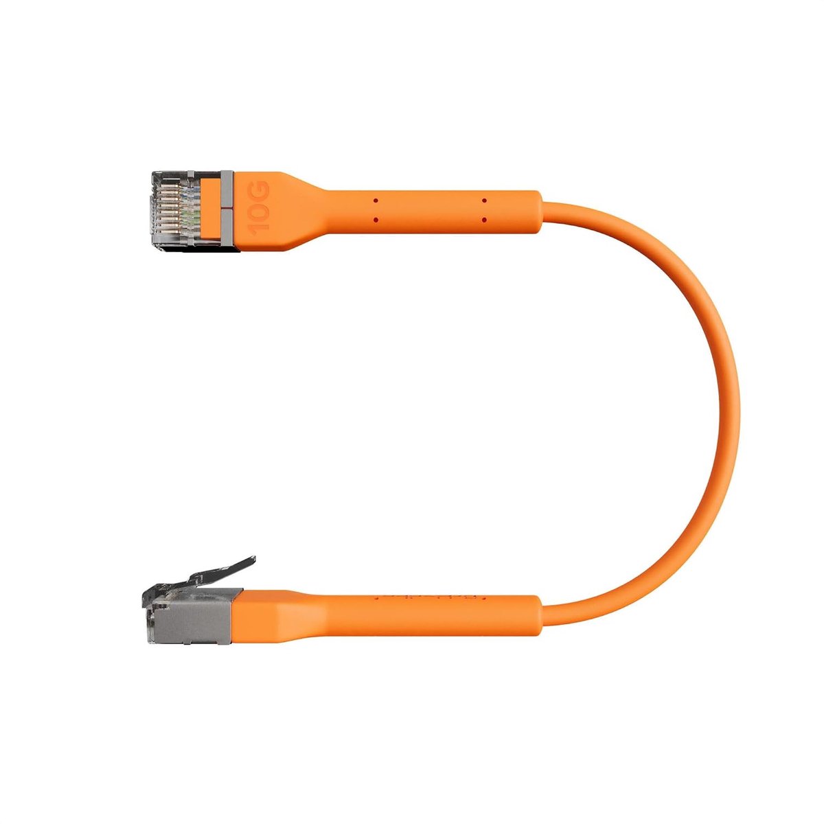 Cat6A Slim Patch Cable 10G 1 ft Orange - Ultra Thin Ethernet Cable, 4mm Diameter, STP Shielding, Flexible RJ45 - ShopVlot