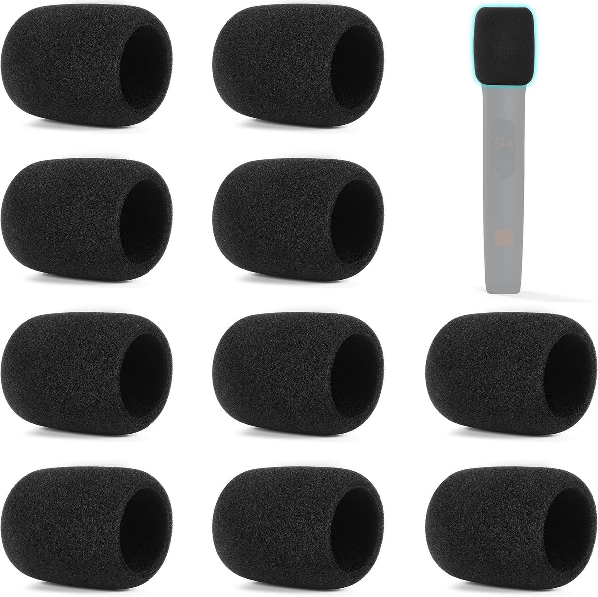 Defean Pack of 10 wireless party box microphones, pop filter, compatible with JBL PartyBox wireless microphone, wind - ShopVlot