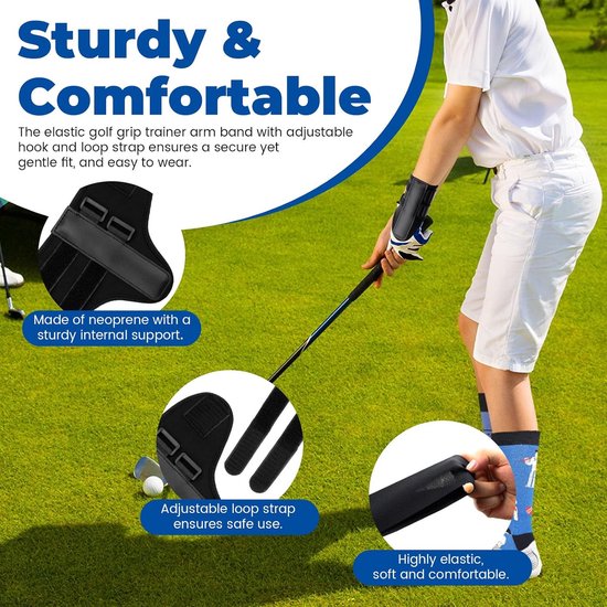 LELE LIFE 2 Pcs Golf Swing Wrist and Bracelet Training Aid, Golf Wrist Brace Hinge Trainer Grip Trainer Equipment for - ShopVlot — afbeelding 2