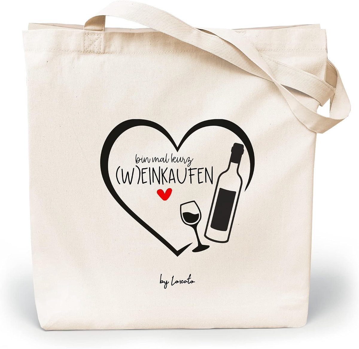 Canvas Tote Bag with Saying - Fabric Bag Printed Funny - Shopping Bag with Motif - Jute Bag Printed Funny - ShopVlot