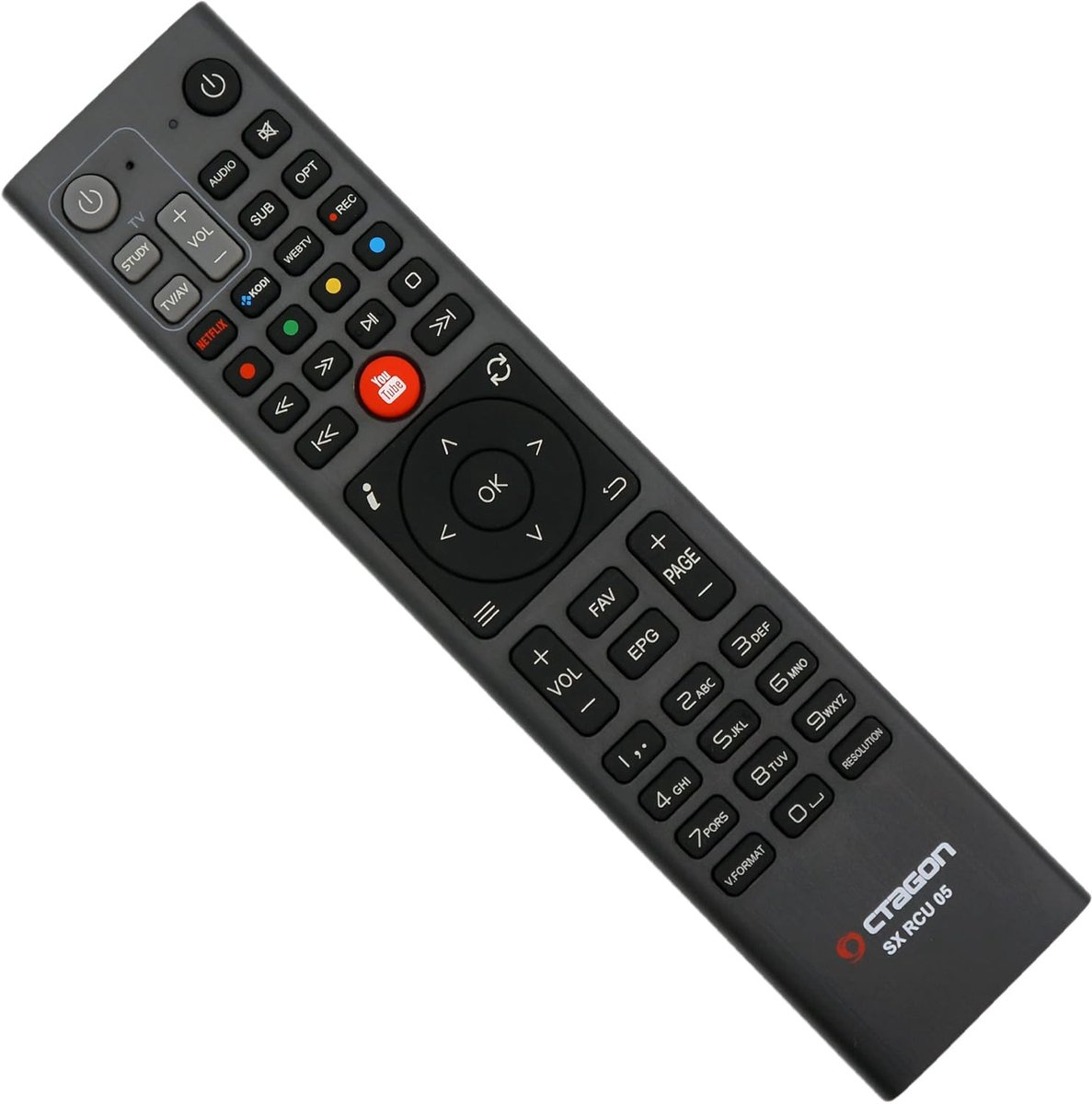 Octagon SX RCU 05 2/1 Universal Original Remote Control, Black - ShopVlot