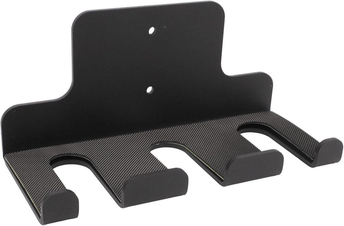 Wandplank met verticale stalen halterhouder voor wandmontage, ideaal voor sportscholen en fitnessaccessoires