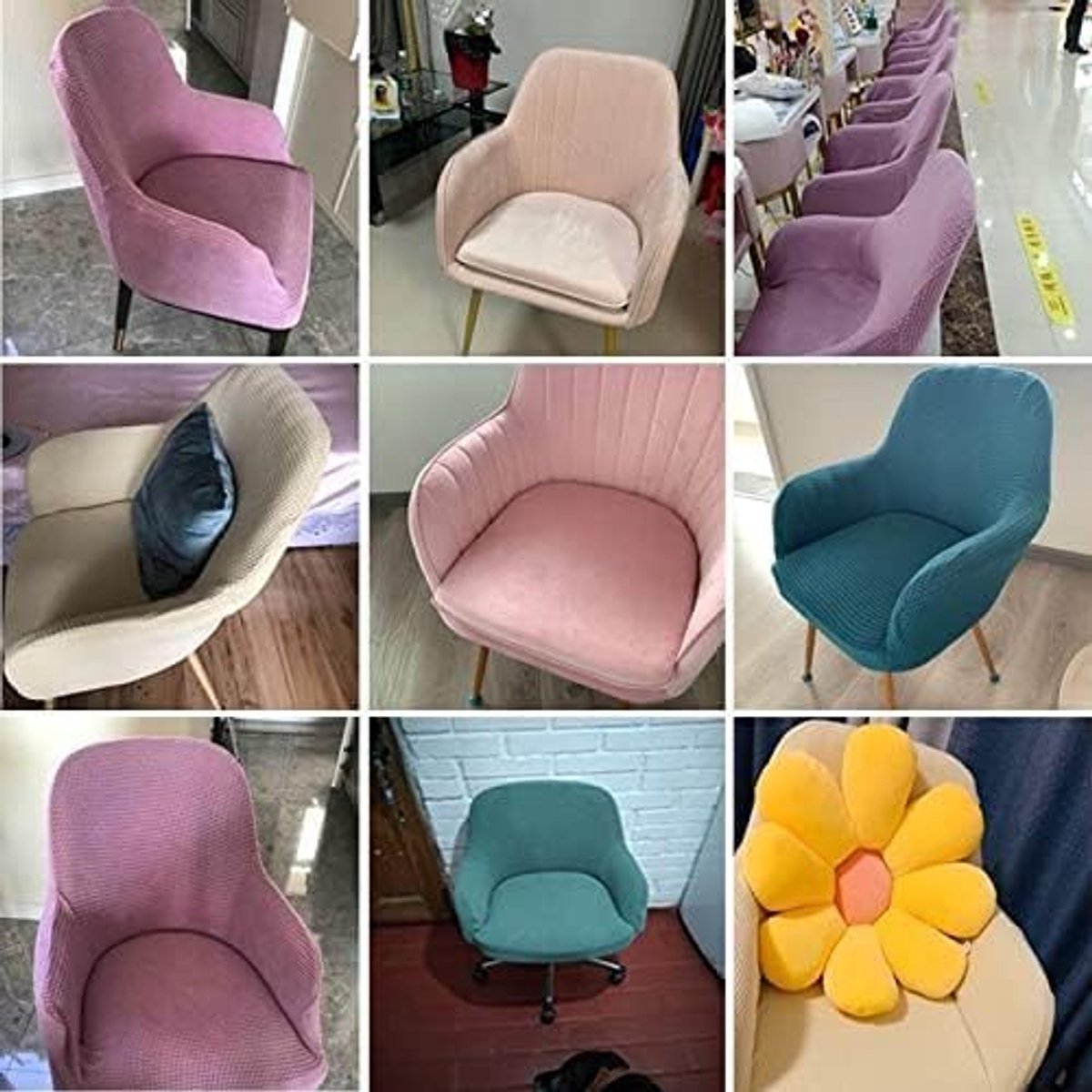 Chair Covers For Dining Room Armchairs Navy Blue Office Computer Desk Stretch Chair Covers Velvet Living Room Family - ShopVlot