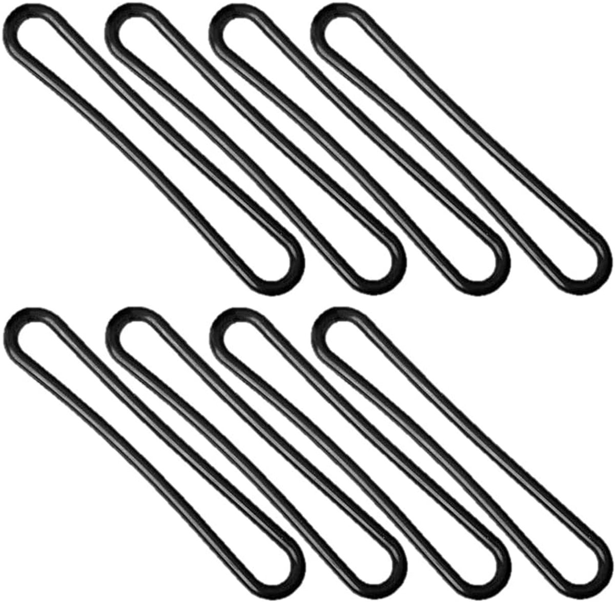 Pack of 8 Rubber Tension Ring, 200 mm, Black, Rubber Band Fuse for Trailers, Tarpaulins and Tents, UV Resistant and - ShopVlot