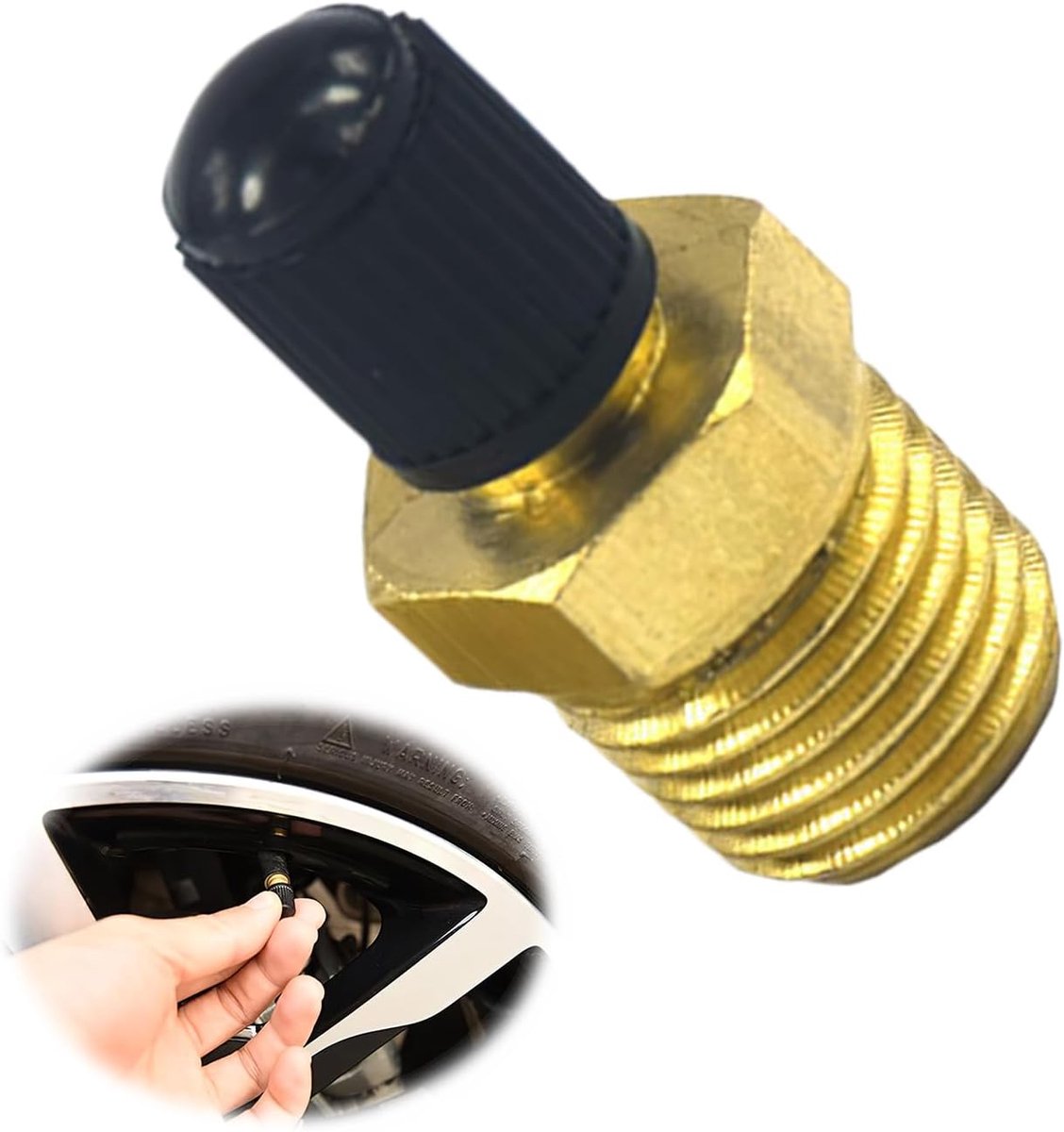 Brass Tank Filling Valve 1/4 NPT, High Pressure 200 Pig, Corrosion Resistant, for Tyres, Industrial Use and Versatile - ShopVlot