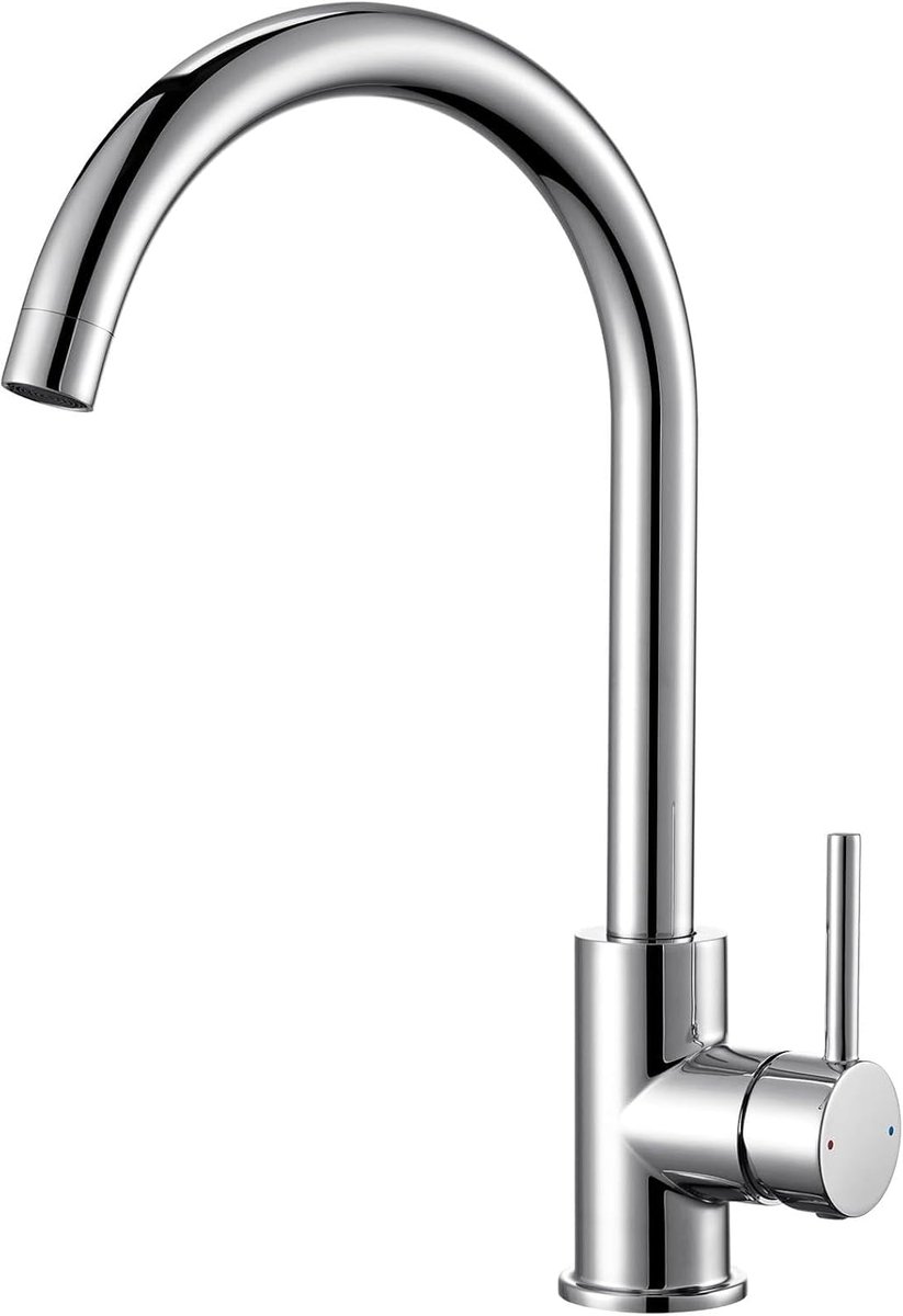 CECIPA Faucet Kitchen 360° Rotatable, High Pressure Kitchen Faucet, Mixer Tap Kitchen with High Arch, Single Lever - ShopVlot