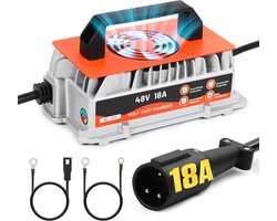 KAISAL 48V 18A Golf Cart Charger For Clubcar, IP67 Waterproof Battery Charger 5 Stage Intelligent Golf Cart 0loader - ShopVlot