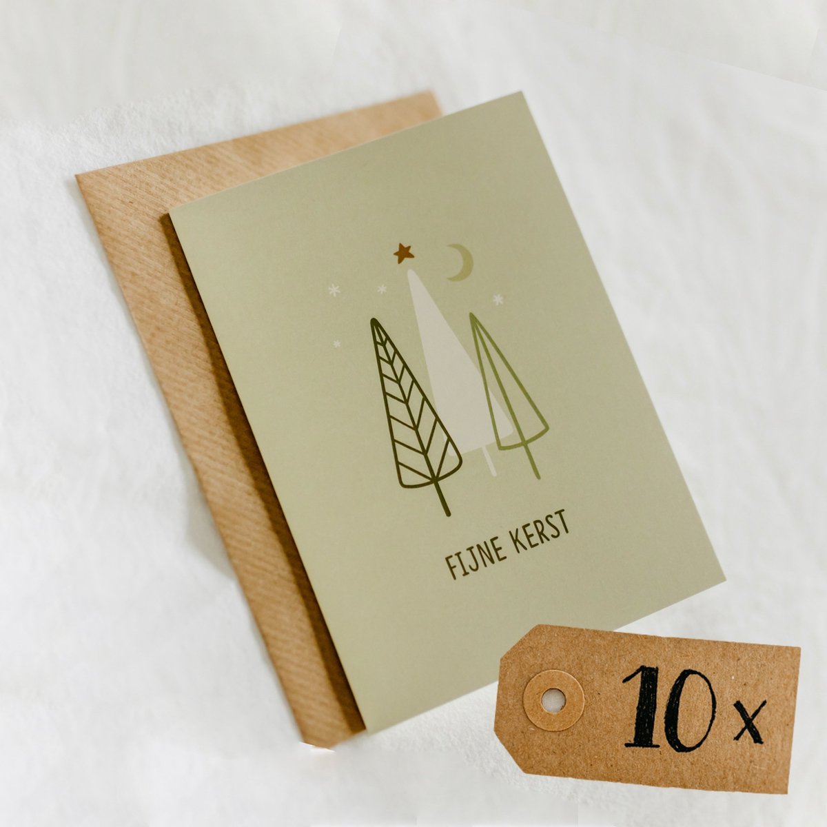 10x hippe gekleurde kerstkaarten (A6 formaat) - kerst kaarten om te versturen - kaartenset - kaartjes blanco - kaartjes met tekst - Luxe kerstkaarten