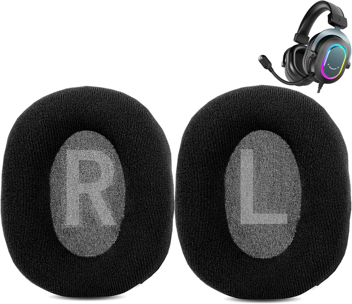 Soft Replacement Ear Pads Cushion Compatible with Fifine H6 7.1 Surround Sound Gaming Headset Ear Pads with - ShopVlot