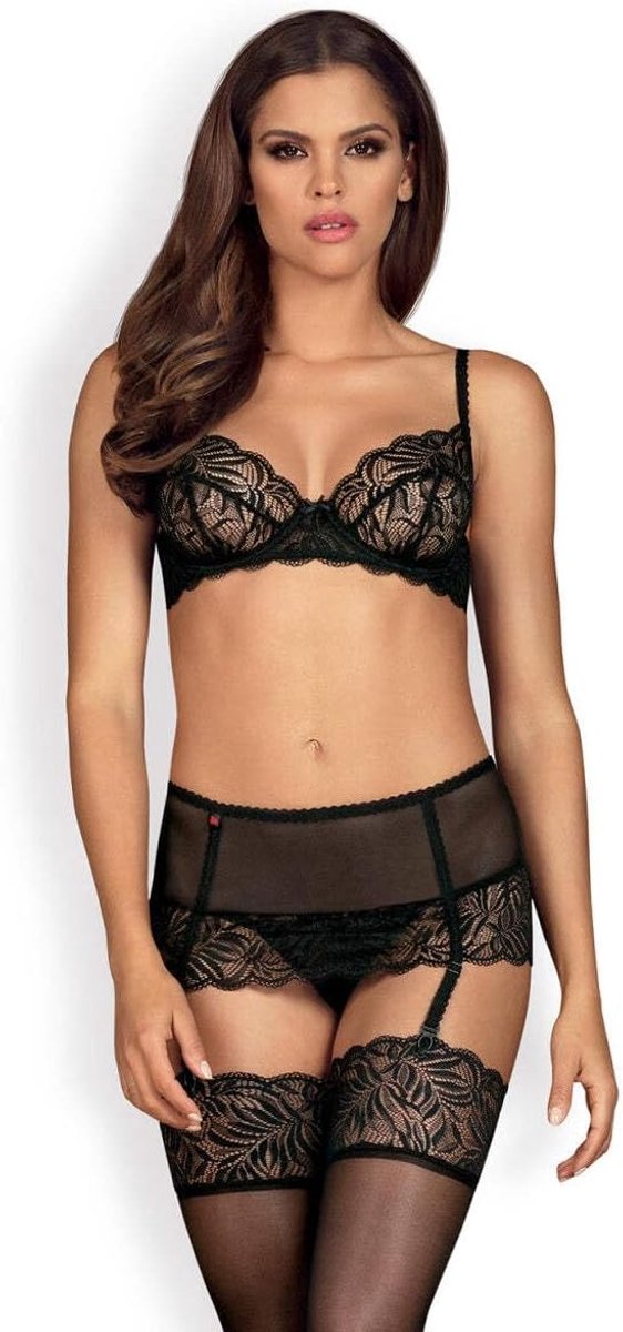 Obsessive Contica Set De 3 Piezas Con Liguero dames erotisch ondergoed - ShopVlot
