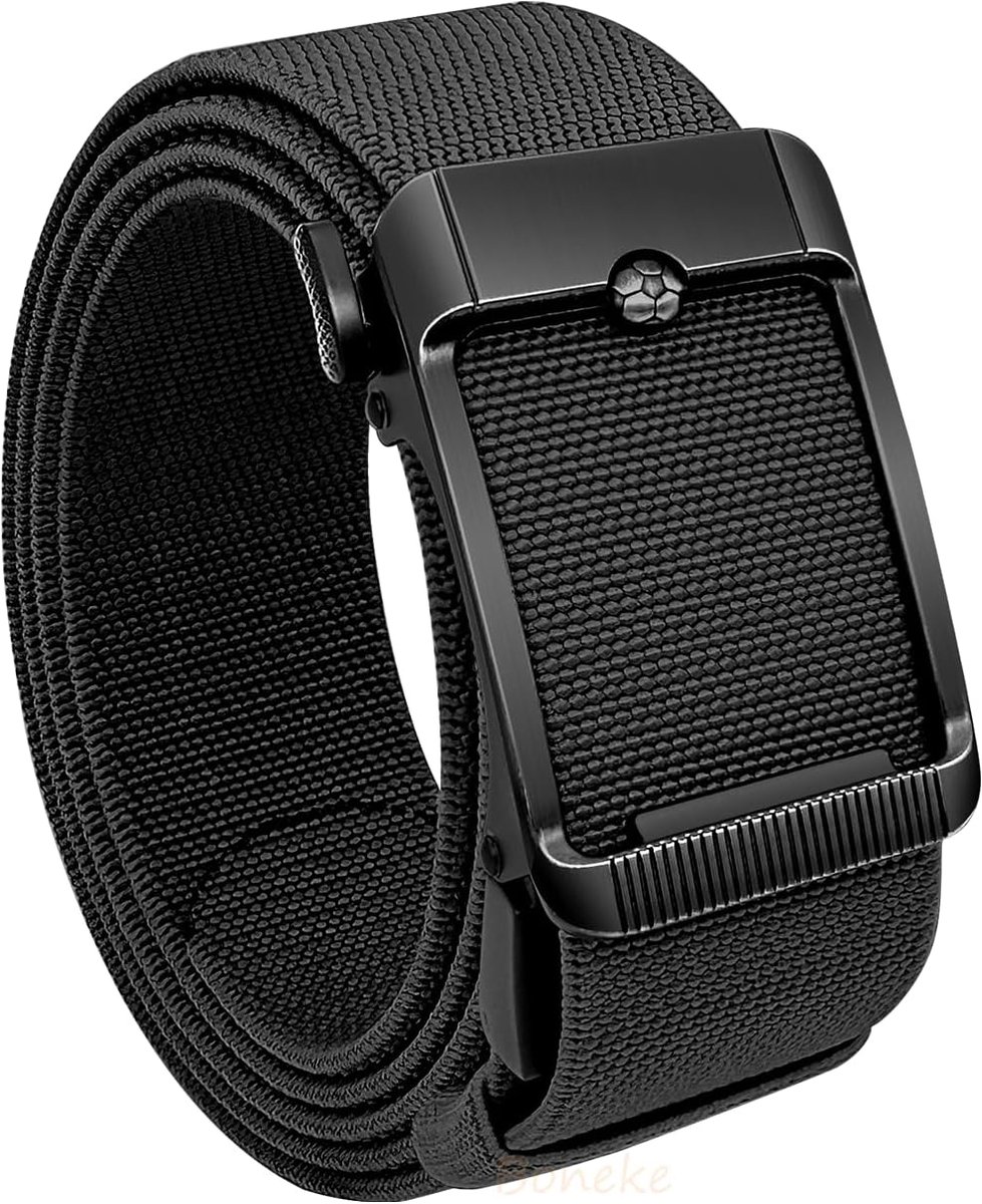 Boneke elastic belts for men, trouser belt with Ratchet buckle - ShopVlot