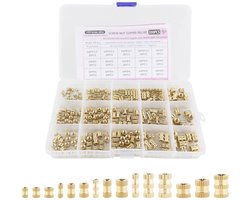 Ruthex M2 M3 Thread Inserts, Brass Melting Thread, Range from 3 to 12 mm (D), Melting Nuts for Plastic and 3D Printer - ShopVlot