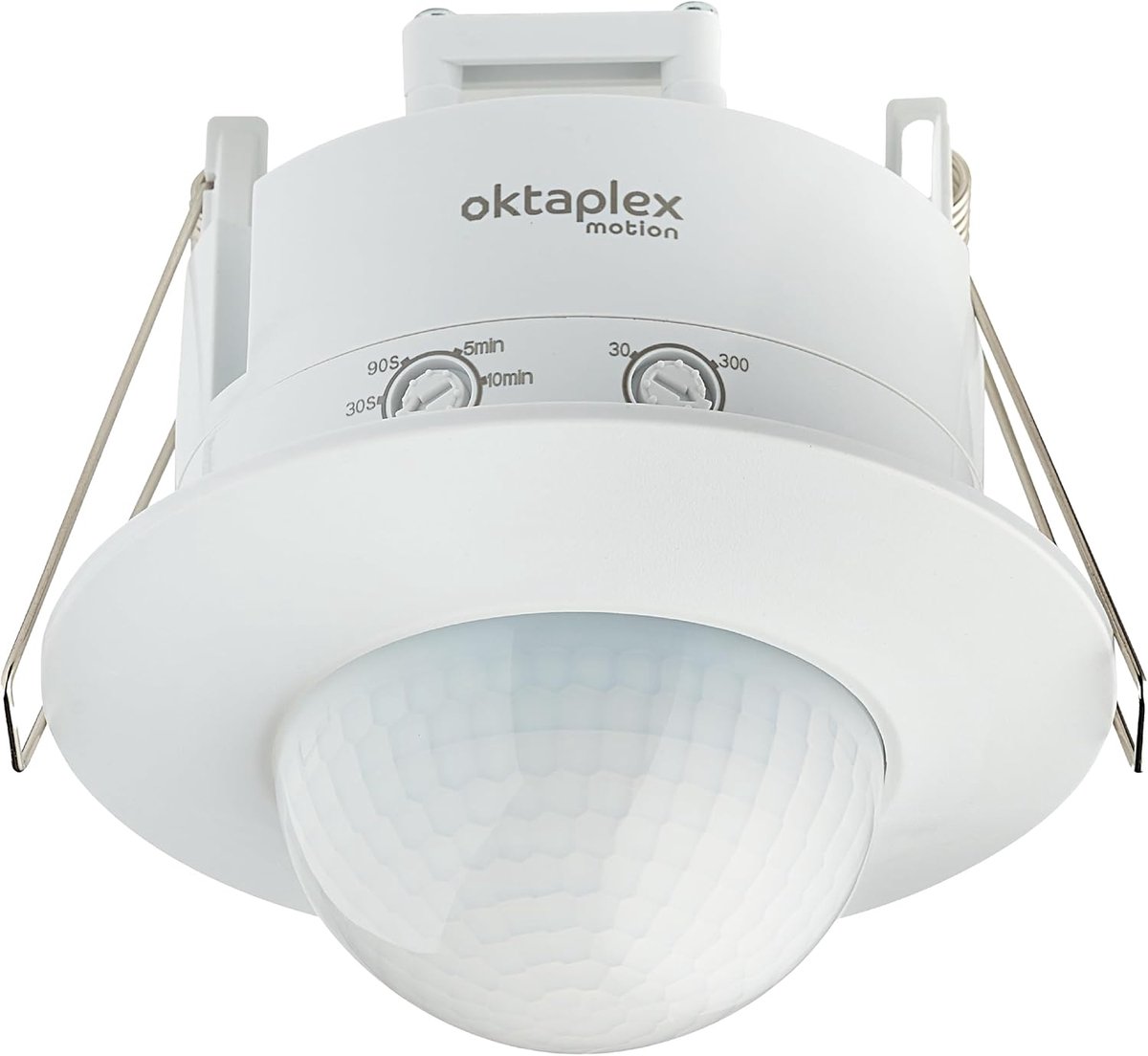 Oktaplex Sam Recessed presence detector 360° infrared motion detector 230V presence sensor recessed indoor white - ShopVlot