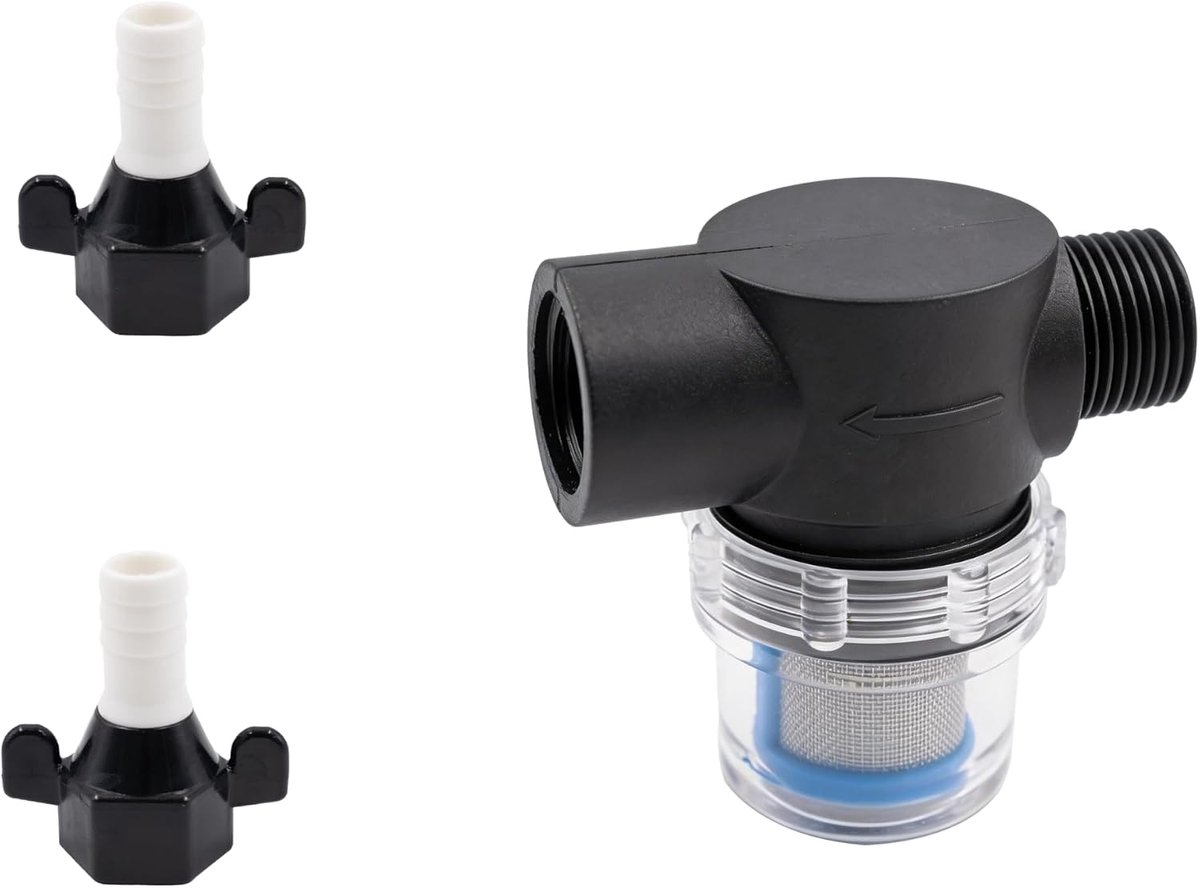 1/2 inch NPT-schroefdraadfilter, voorfilter, pompfilter met Amerikaanse kegelschroefdraad (binnen- en buitendraad) - ShopVlot