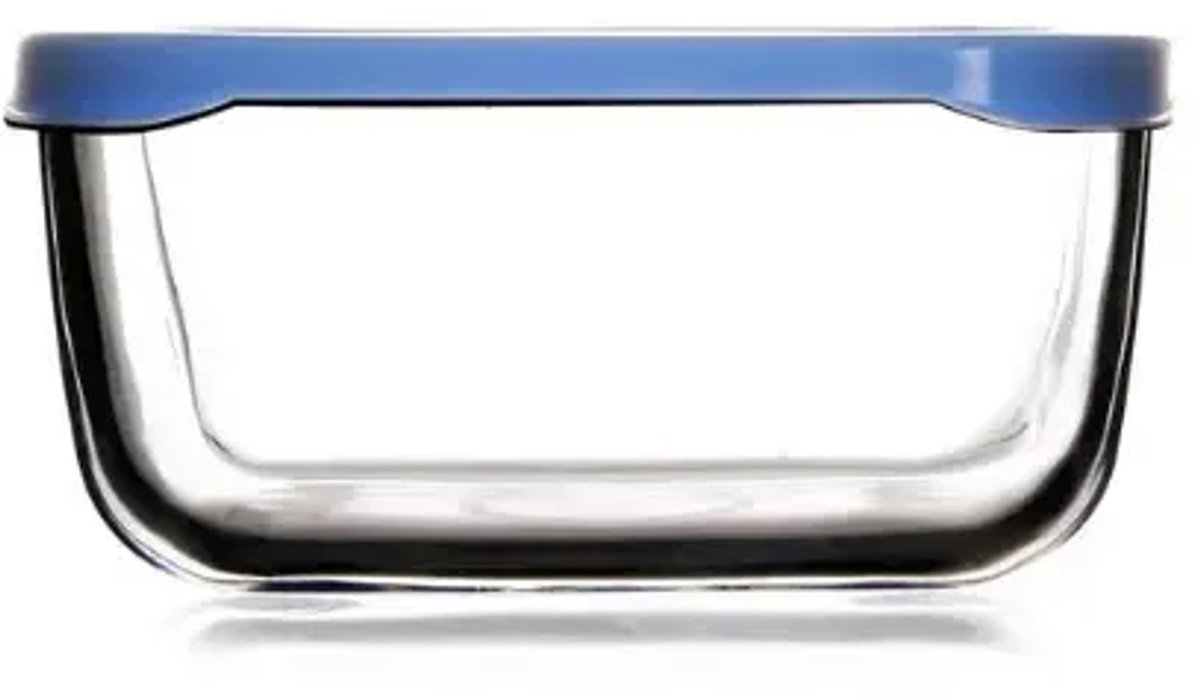 Paşabahçe – bewaardozen – Snowbox – luchtdicht – blauw – 2 stuks, 420 ml, transparant