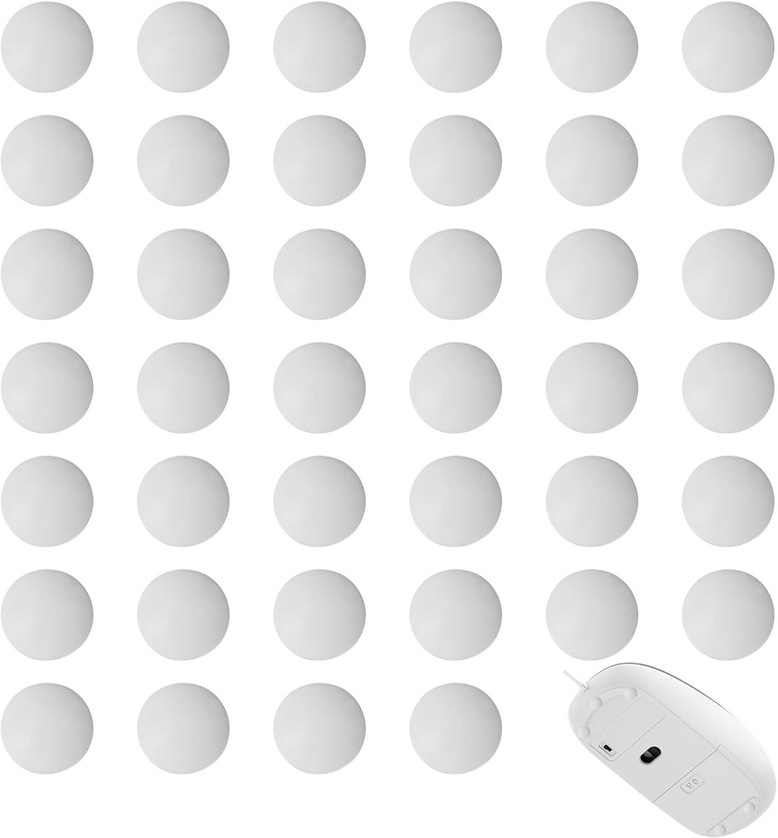 40 Pcs Pro UHMW-PE Mouse Dot Skate [Grey] Designed for Demanding Players, Durable Performance, Compatible with Glass - ShopVlot