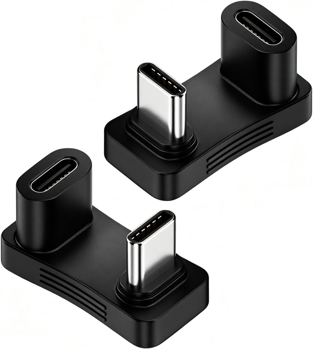2 stuks USB naar USB C-adapter, USB C naar USB, USB C-adapter 180 graden gebogen voor praktisch gebruik, compact en - ShopVlot