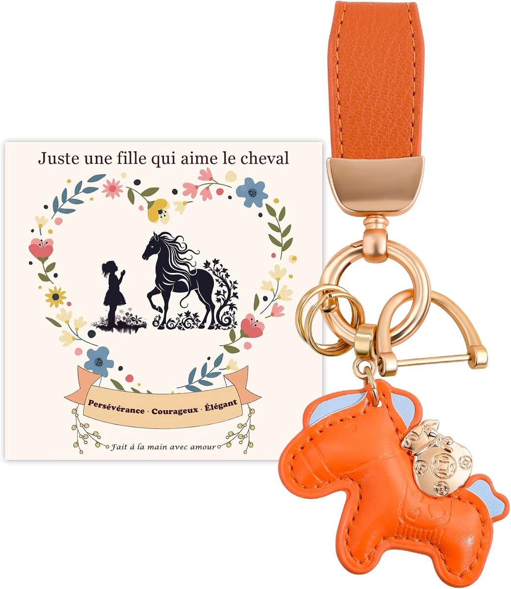 BOCHOI Cadeau voor meisjes met paardenmotief voor vrouwen, sleutelhanger, cadeaus voor vrouwen, pony, verjaardag - ShopVlot