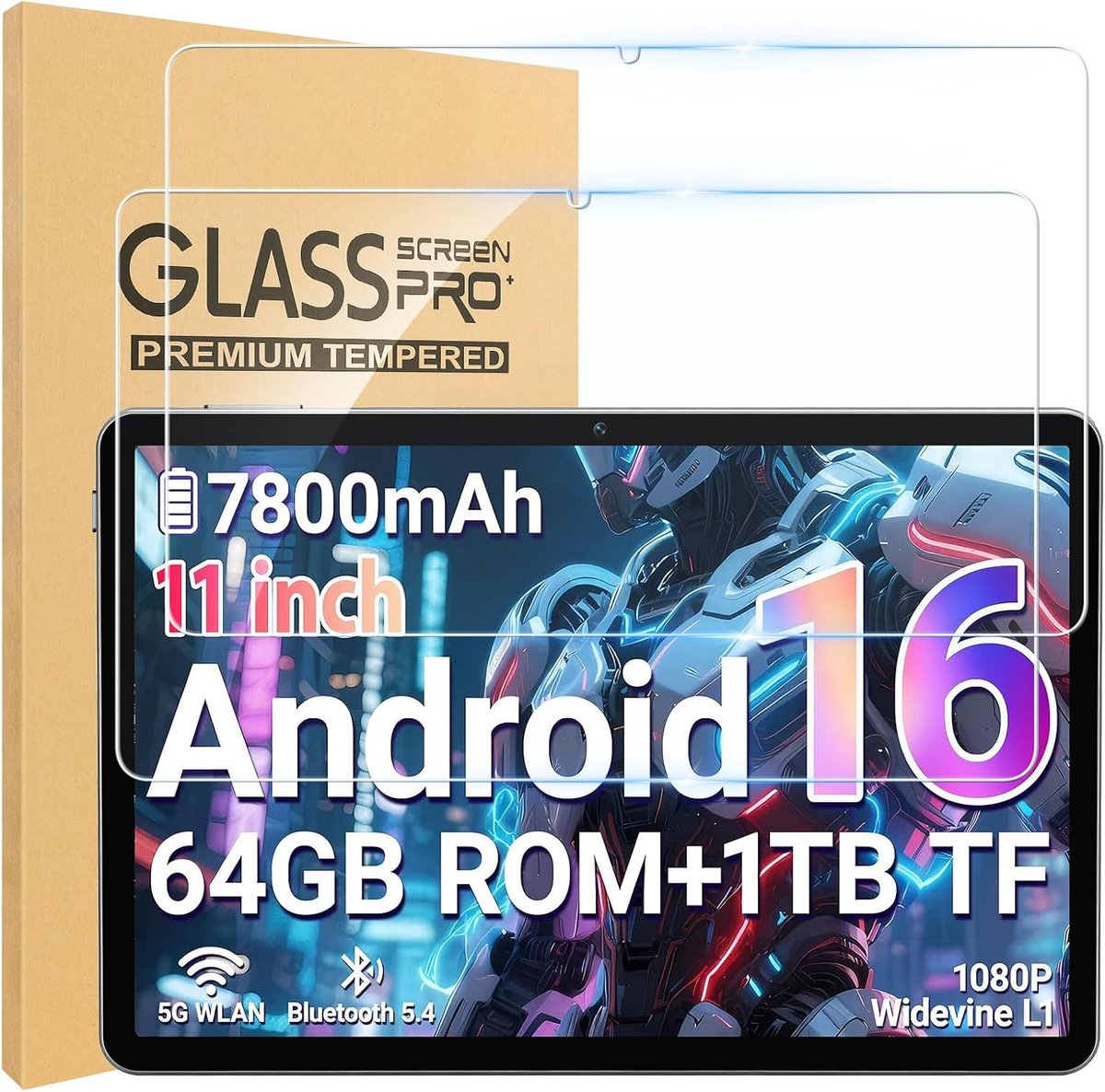 Displaybeschermfolie voor Laptok LPA7BK tablet 11 inch, hardheid 9H, gehard glas, krasbestendig, hoge resolutie, 2 - ShopVlot