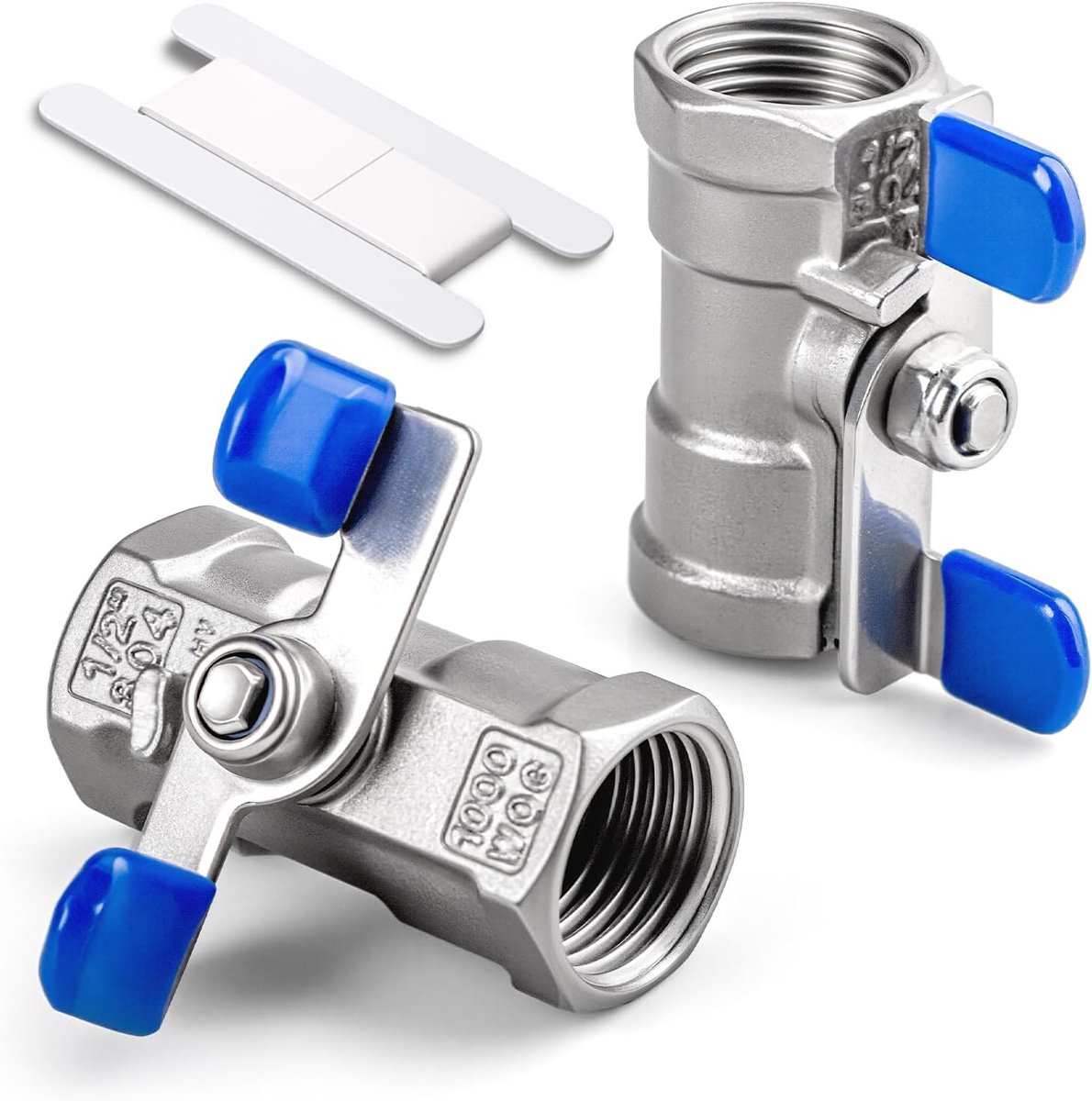 Bwintech 2pcs 1/4" BSP female mini ball valve shut-off switch with 304 stainless fittings for water, air and - ShopVlot
