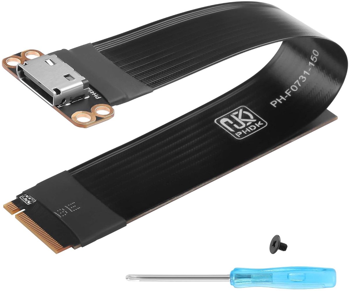 GINTOOYUN PCI-E4.0 M.2 NVME to Oculink SFF-8611/8612 Adapter Cable M.2 M-Key 2280 NGFF to Oculink SFF-8611 SFF-8612 - ShopVlot