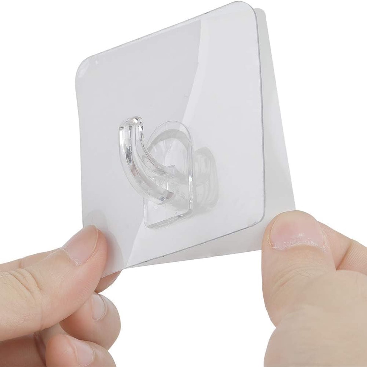 YUANQIAN 20 STKS Heavy Duty Zelfklevende Clear Haken Clear Waterdichte 15kg 33 Lbs Plastic Sterke Kleverige Haak voor - ShopVlot