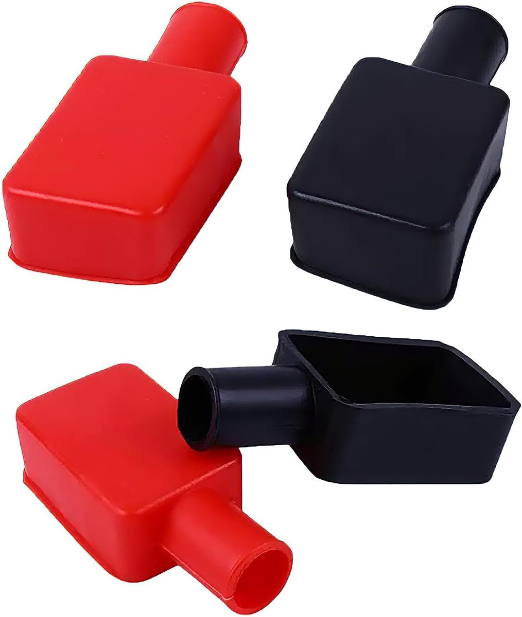 Pack of 4 Battery Terminal Cover, Battery Clamp Cover, Car Battery Cover, Battery Insulation Cover, Car Battery - ShopVlot