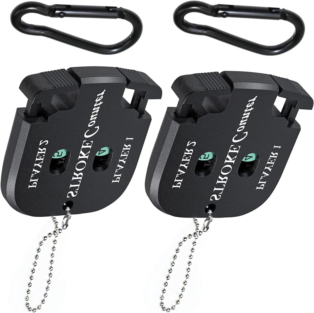 2 Pcs Golf Result Counter, Golf Scorer Counter with 2 Carabiners Golf Result Indicator Hand Counter Counter Player - ShopVlot