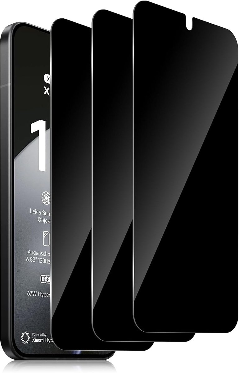 Privacy Displaybeschermfolie voor Xiaomi 15T/15T Pro, volledige afdekking, anti-spy gehard glas, hardheidsgraad 9H - ShopVlot