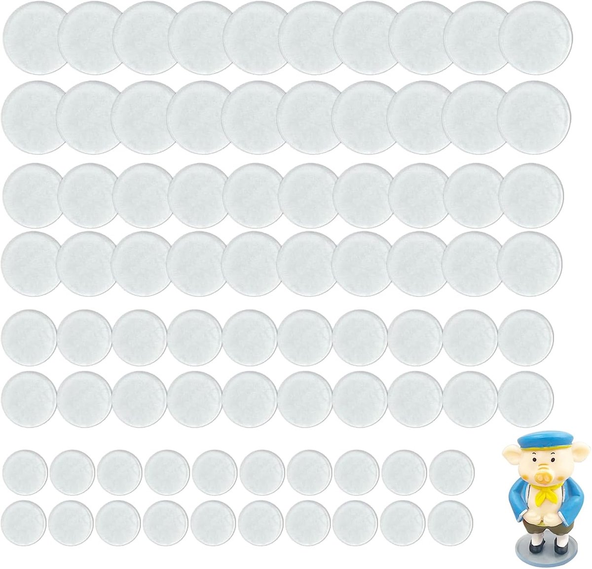 80pcs Clear PVC Non-Slip Rubber Feet, 15/20/25/30mm Round Adhesive Pads for Furniture, Glass, Metal, Wood - ShopVlot