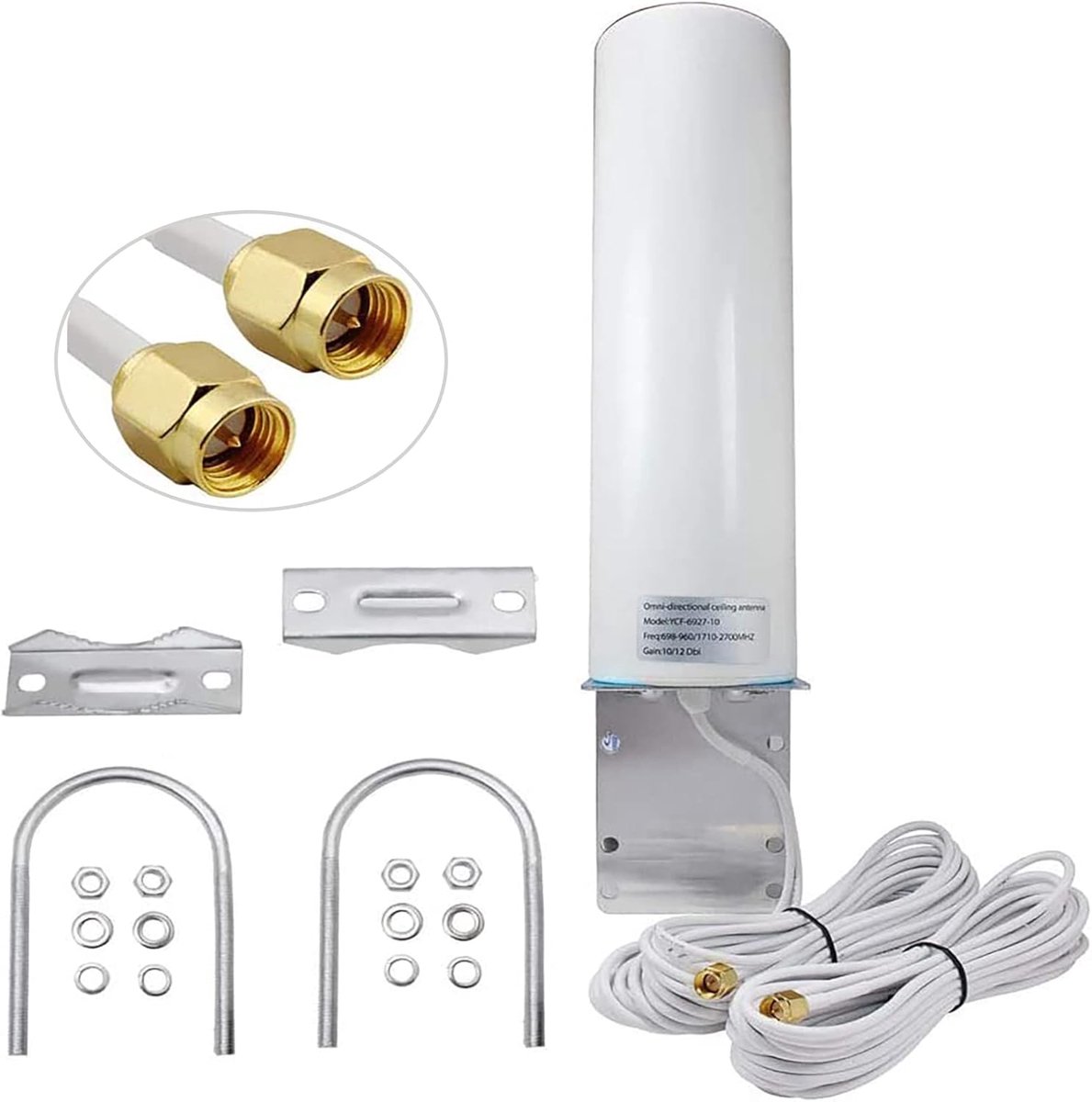 4G LTE antenna outdoor external mimo omnidirectional 698-2700MHz SMA plug with CRC9 TS9 adapter,LTE Omni-directional - ShopVlot