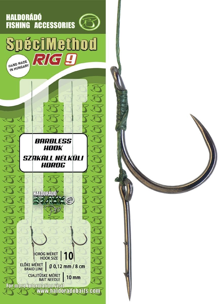 Carp rig 8cm - gevlochten lijn - maat 10 haak zonder weerhaak - optimale presentatie - ShopVlot