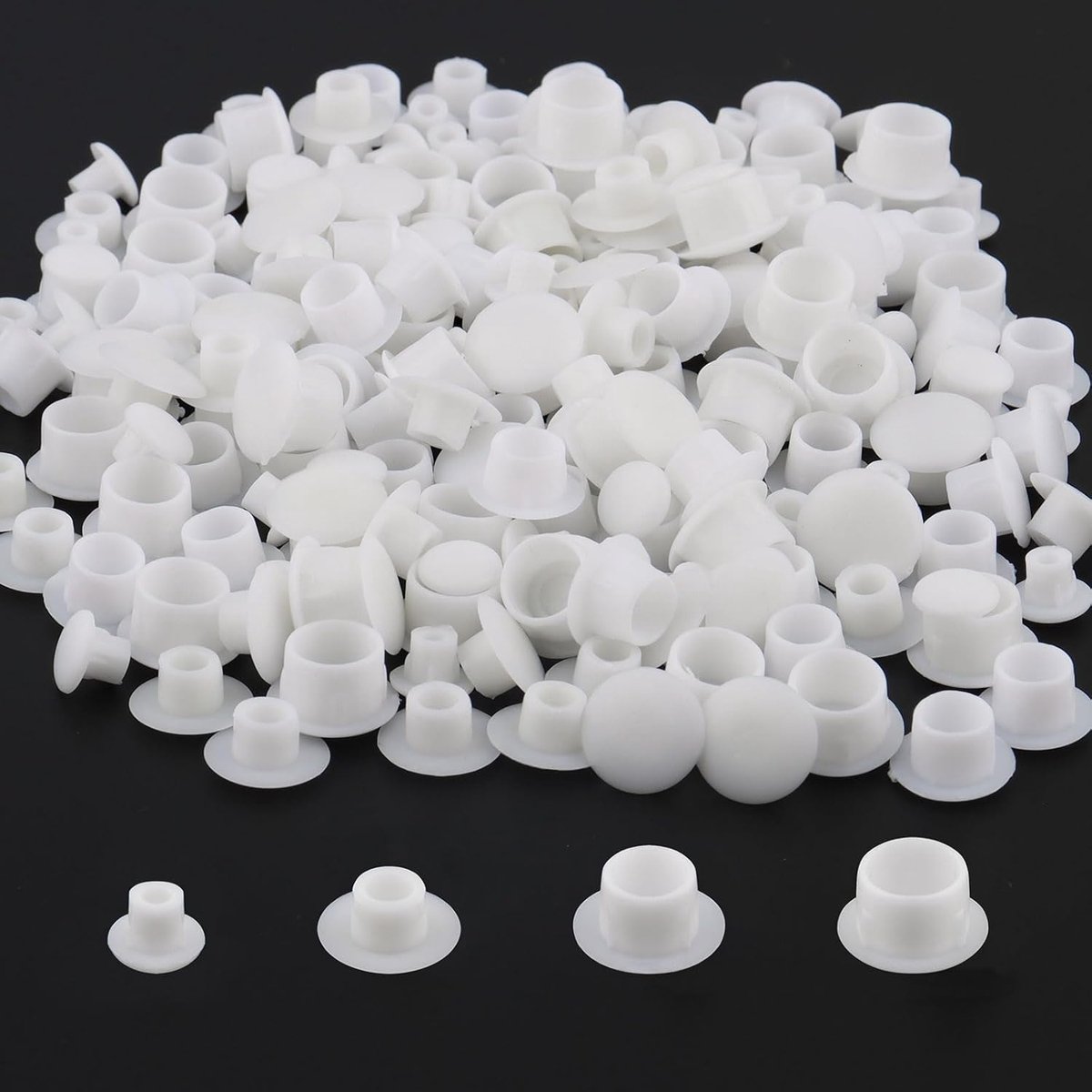 Cover caps voor boorgaten 5-8 mm - witte plastic - perfecte afwerking - eenvoudig te gebruiken - ShopVlot