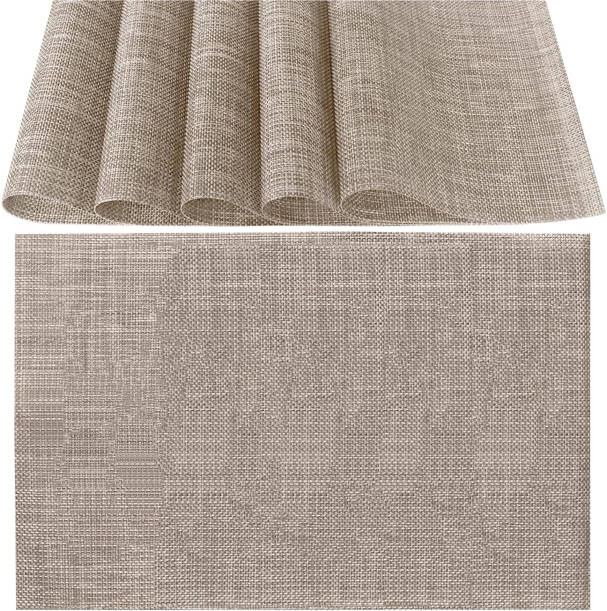 MODENUIT Placemat – Antislip En Hittebestendig – 30 X 20 X 3 Cm – Pvc – Beige – Voor Eettafel En Dagelijks Gebruik