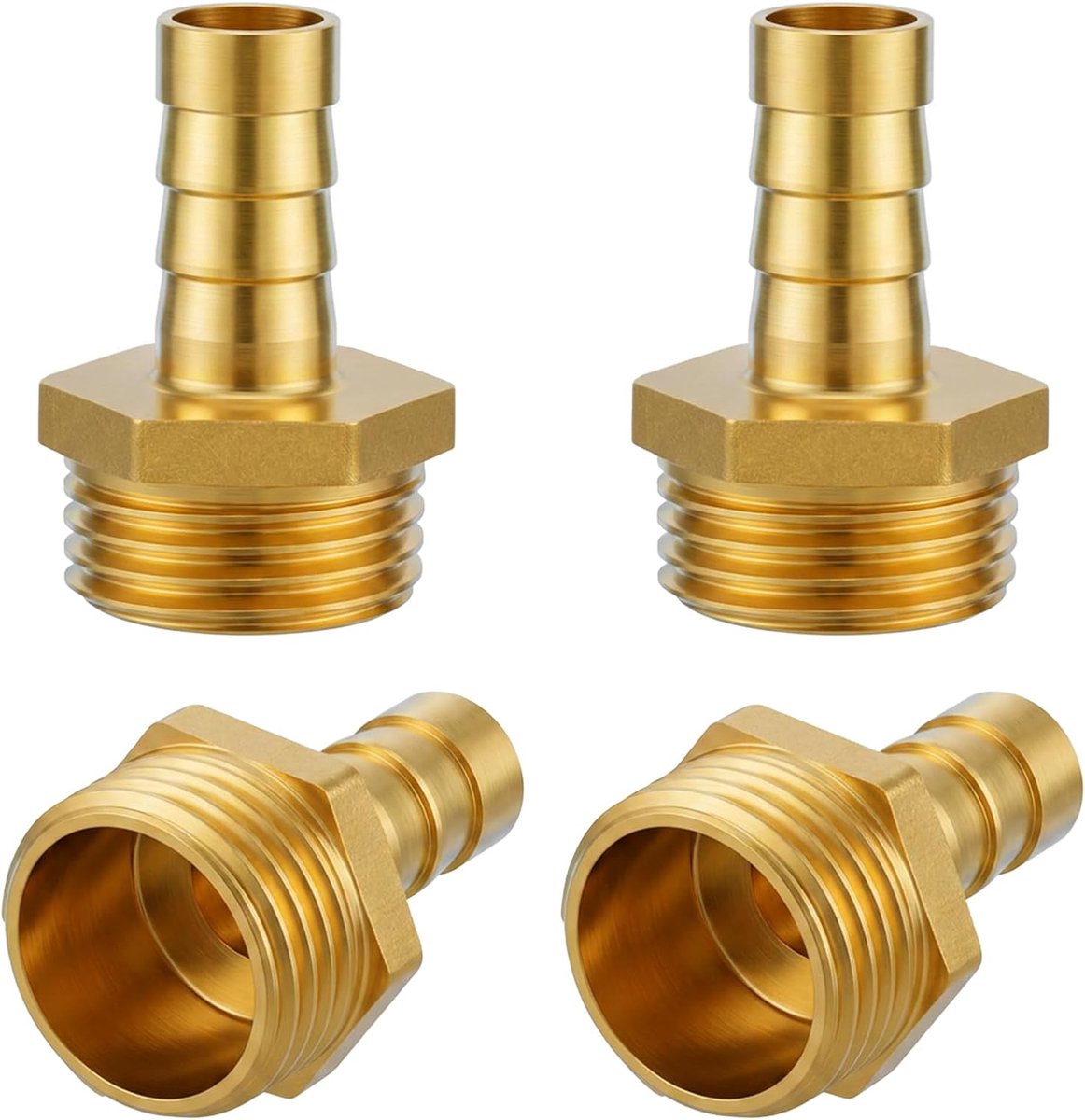 Messing slangtui 1/2 inch - 10 mm binnendraad slangconnector - stevige schroefdraadfitting - ShopVlot
