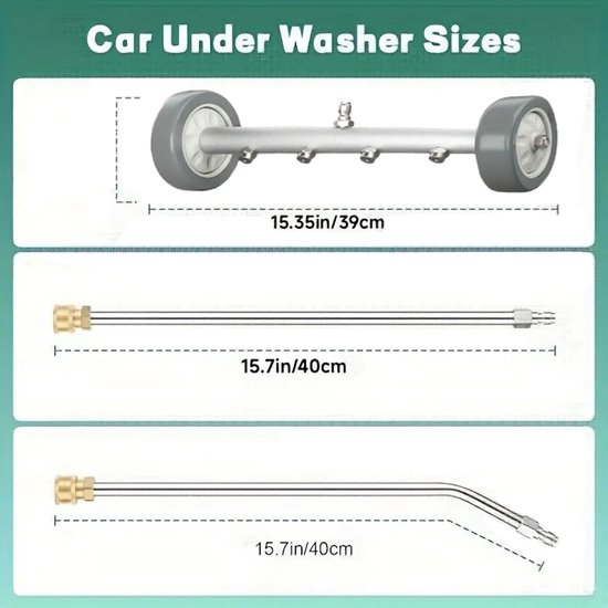 Hogedrukreiniger ondervloerreiniger 40 cm - waterbezem met verlengstangen - 4000 psi - ideaal voor autowassen - ShopVlot — afbeelding 4