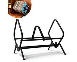 Pinguïn Records LP opbergsysteem – Vinyl Nest XL – LP platenrek geschikt voor circa 90 LP’s – LP houder – Vinyl houder – Gemaakt van gepoedercoat staal – Zwart