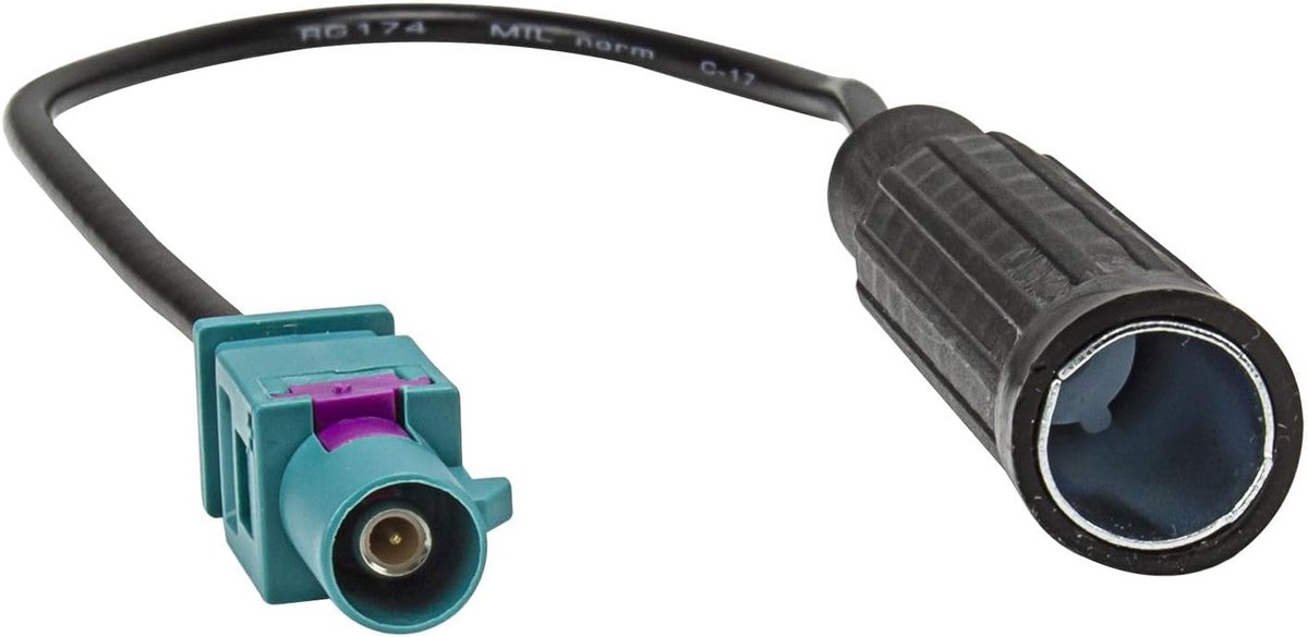 Antenneadapter Fakra (m) naar din (f) - 150 ohm aansluiting - Voor Audi, Mercedes, Seat, Skoda, VW - ShopVlot