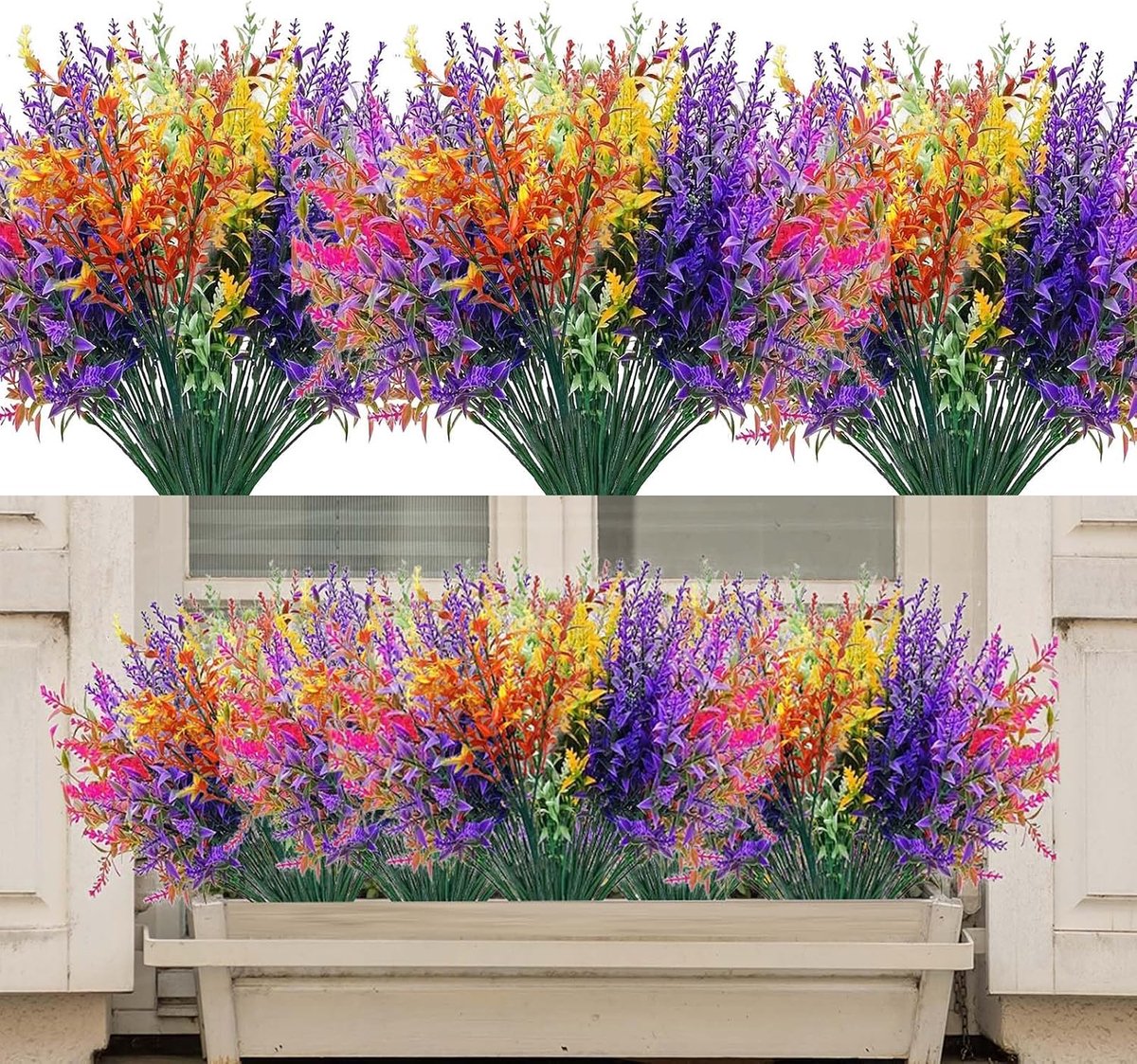 Kunststof Lavendel Bloemen - Pack van 10 - UV Bestendig - Perfect voor Tuindecoratie - ShopVlot